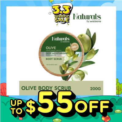 NATURALS BY WATSONS Olive + Ceramide Deep Moisturising Body Scrub (For Sensitive Skin) 200g