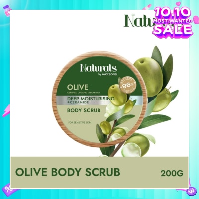 NATURALS BY WATSONS Olive + Ceramide Deep Moisturising Body Scrub (For Sensitive Skin) 200g