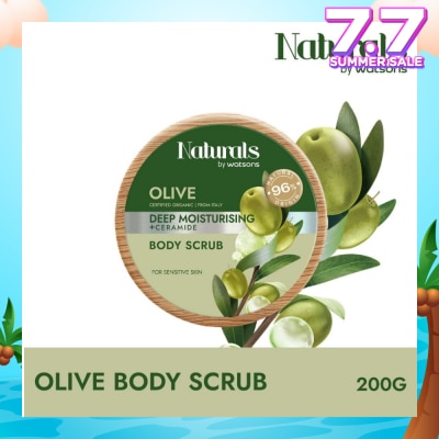 NATURALS BY WATSONS Olive + Ceramide Deep Moisturising Body Scrub (For Sensitive Skin) 200g