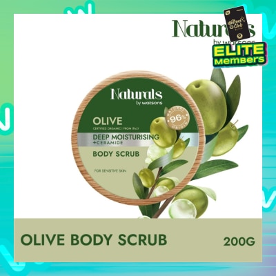 NATURALS BY WATSONS Olive + Ceramide Deep Moisturising Body Scrub (For Sensitive Skin) 200g