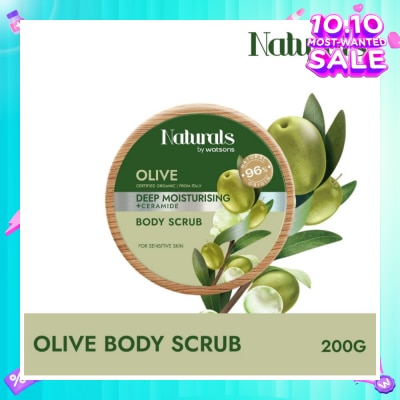 NATURALS BY WATSONS Olive + Ceramide Deep Moisturising Body Scrub (For Sensitive Skin) 200g