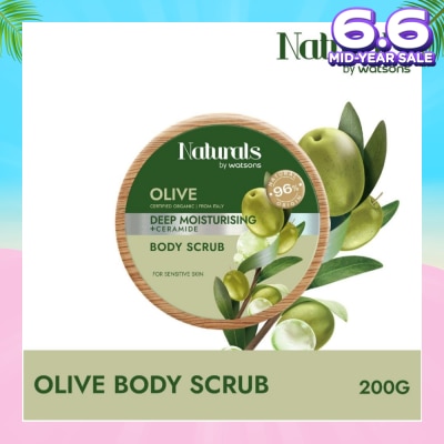 NATURALS BY WATSONS Olive + Ceramide Deep Moisturising Body Scrub (For Sensitive Skin) 200g