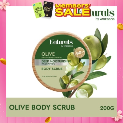 NATURALS BY WATSONS Olive + Ceramide Deep Moisturising Body Scrub (For Sensitive Skin) 200g