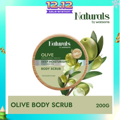 NATURALS BY WATSONS Olive + Ceramide Deep Moisturising Body Scrub (For Sensitive Skin) 200g