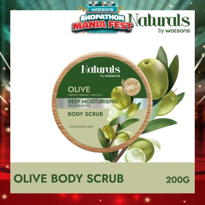 NATURALS BY WATSONS - Olive + Ceramide Deep Moisturising Body Scrub (For Sensitive Skin) 200g