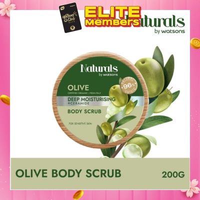 NATURALS BY WATSONS Olive + Ceramide Deep Moisturising Body Scrub (For Sensitive Skin) 200g