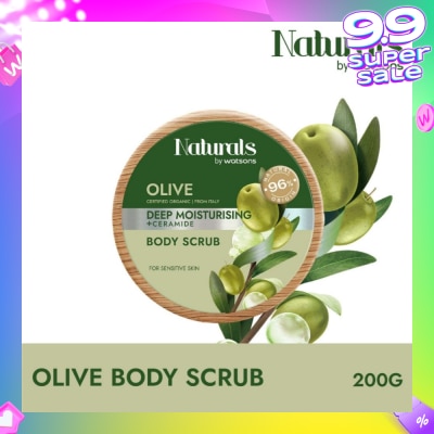 NATURALS BY WATSONS Olive + Ceramide Deep Moisturising Body Scrub (For Sensitive Skin) 200g