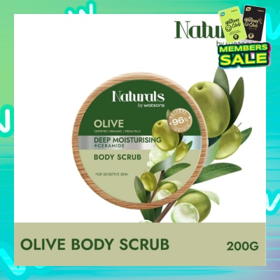 NATURALS BY WATSONS Olive + Ceramide Deep Moisturising Body Scrub (For Sensitive Skin) 200g
