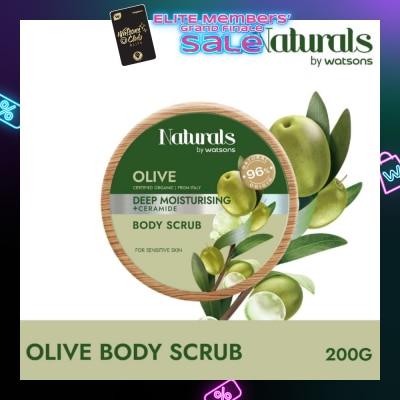 NATURALS BY WATSONS Olive + Ceramide Deep Moisturising Body Scrub (For Sensitive Skin) 200g
