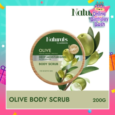 NATURALS BY WATSONS Olive + Ceramide Deep Moisturising Body Scrub (For Sensitive Skin) 200g