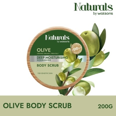 NATURALS BY WATSONS Olive + Ceramide Deep Moisturising Body Scrub (For Sensitive Skin) 200g