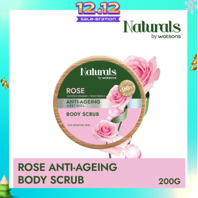 NATURALS BY WATSONS Rose + Retinol Anti-Ageing Body Scrub (For Sensitive Skin) 200g