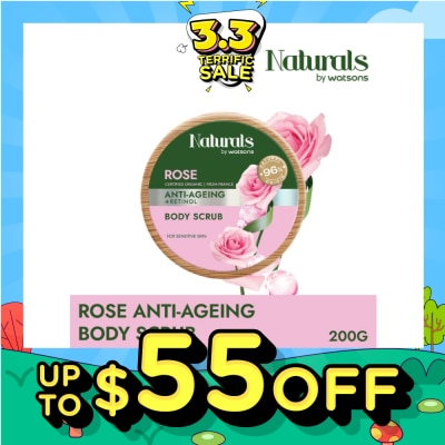 NATURALS BY WATSONS Rose + Retinol Anti-Ageing Body Scrub (For Sensitive Skin) 200g