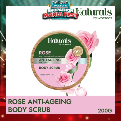 NATURALS BY WATSONS - Rose + Retinol Anti-Ageing Body Scrub (For Sensitive Skin) 200g