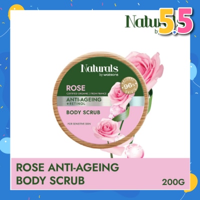 NATURALS BY WATSONS Rose + Retinol Anti-Ageing Body Scrub (For Sensitive Skin) 200g