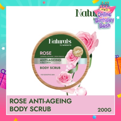 NATURALS BY WATSONS Rose + Retinol Anti-Ageing Body Scrub (For Sensitive Skin) 200g