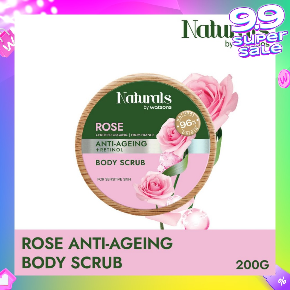 Rose + Retinol Anti-Ageing Body Scrub (For Sensitive Skin) 200g