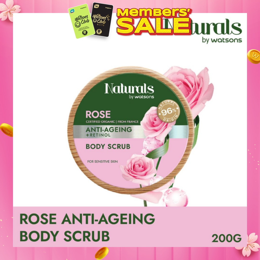Rose + Retinol Anti-Ageing Body Scrub (For Sensitive Skin) 200g