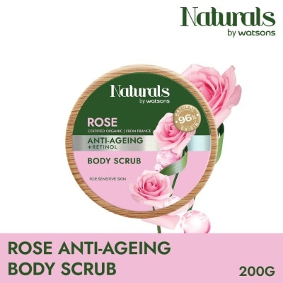 NATURALS BY WATSONS Rose + Retinol Anti-Ageing Body Scrub (For Sensitive Skin) 200g