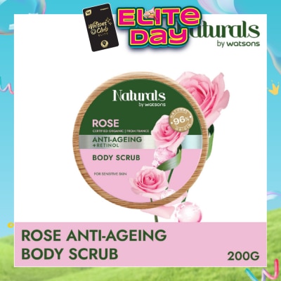 NATURALS BY WATSONS - Rose + Retinol Anti-Ageing Body Scrub (For Sensitive Skin) 200g