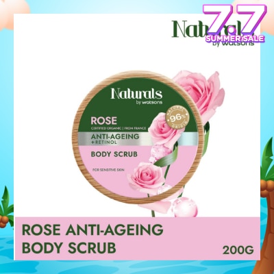 NATURALS BY WATSONS Rose + Retinol Anti-Ageing Body Scrub (For Sensitive Skin) 200g