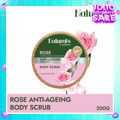 NATURALS BY WATSONS Rose + Retinol Anti-Ageing Body Scrub (For Sensitive Skin) 200g