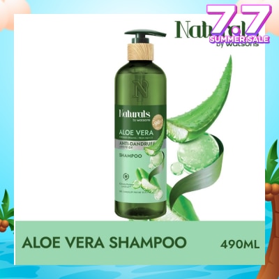 NATURALS BY WATSONS Aloe Vera + Peptide Anti-Dandruff Shampoo (For Dry & Dandruff-Prone Scalp) 490ml