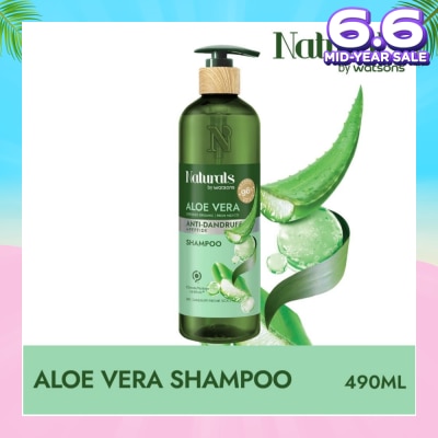 NATURALS BY WATSONS Aloe Vera + Peptide Anti-Dandruff Shampoo (For Dry & Dandruff-Prone Scalp) 490ml