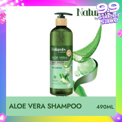 NATURALS BY WATSONS Aloe Vera + Peptide Anti-Dandruff Shampoo (For Dry & Dandruff-Prone Scalp) 490ml