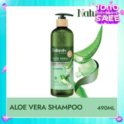 NATURALS BY WATSONS Aloe Vera + Peptide Anti-Dandruff Shampoo (For Dry & Dandruff-Prone Scalp) 490ml