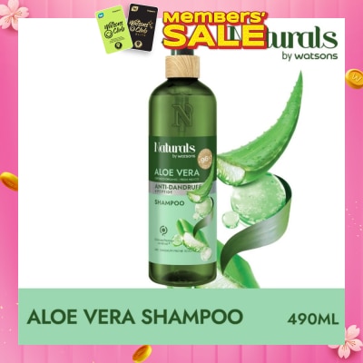 NATURALS BY WATSONS Aloe Vera + Peptide Anti-Dandruff Shampoo (For Dry & Dandruff-Prone Scalp) 490ml