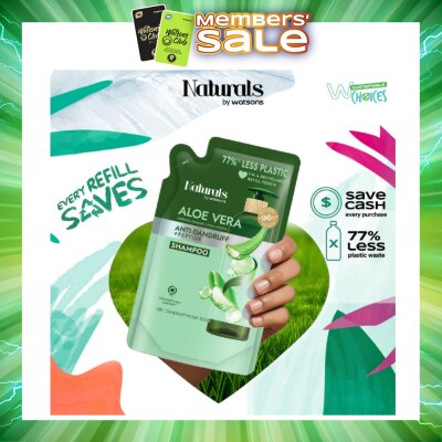 NATURALS BY WATSONS - Aloe Vera + Peptide Anti-Dandruff Shampoo Refill Pack 450ml