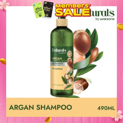 NATURALS BY WATSONS Argan + Ceramide Repairing Shampoo (For Dry & Damaged Hair) 490ml