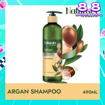 NATURALS BY WATSONS Argan + Ceramide Repairing Shampoo (For Dry & Damaged Hair) 490ml