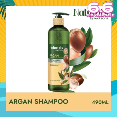 NATURALS BY WATSONS Argan + Ceramide Repairing Shampoo (For Dry & Damaged Hair) 490ml