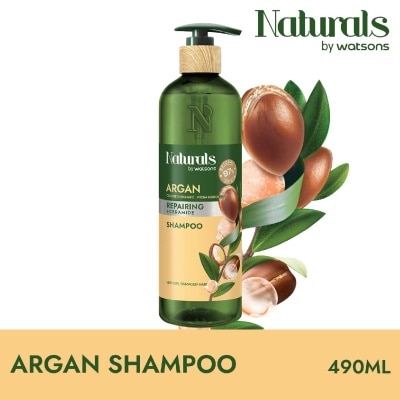 NATURALS BY WATSONS Argan + Ceramide Repairing Shampoo (For Dry & Damaged Hair) 490ml