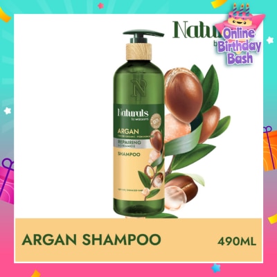 NATURALS BY WATSONS Argan + Ceramide Repairing Shampoo (For Dry & Damaged Hair) 490ml