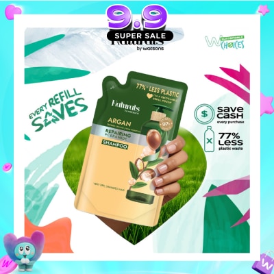 NATURALS BY WATSONS - Argan + Ceramide Repairing Shampoo Refill Pack 450ml image