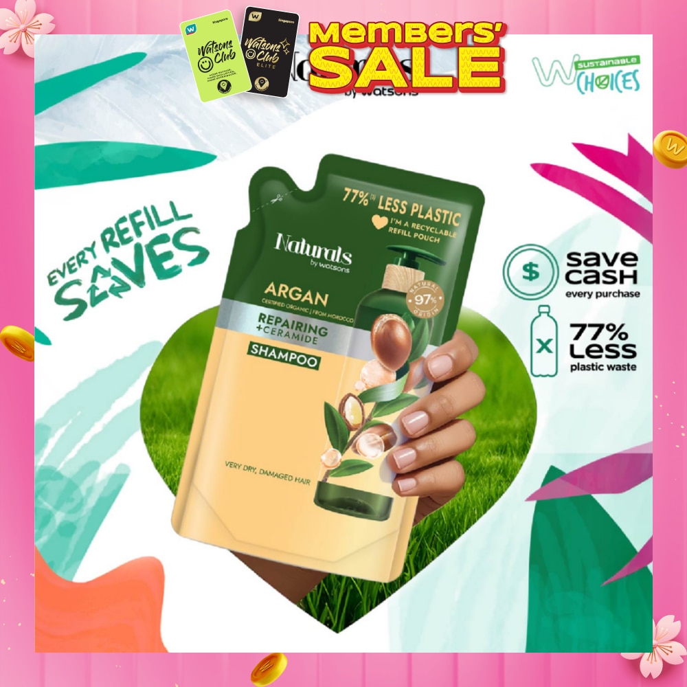 Argan + Ceramide Repairing Shampoo Refill Pack 450ml