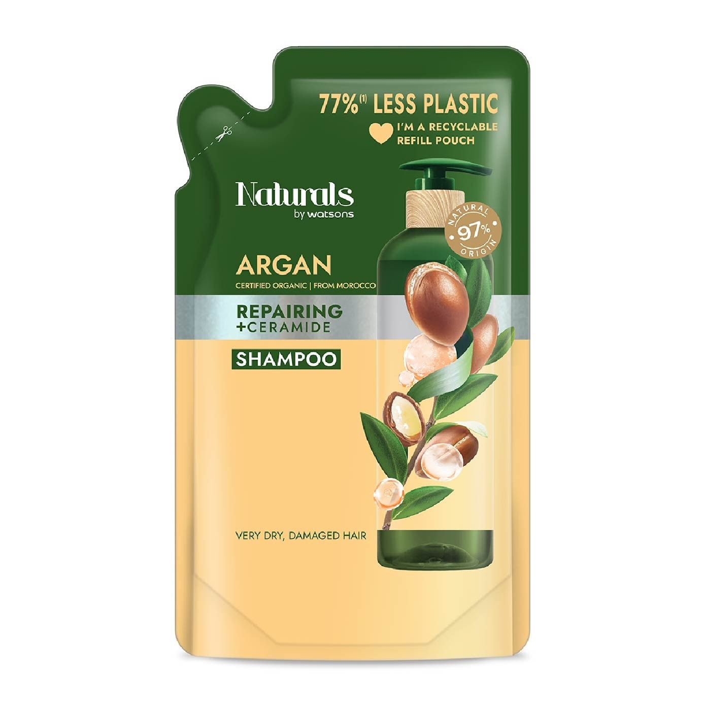 Argan + Ceramide Repairing Shampoo Refill Pack 450ml
