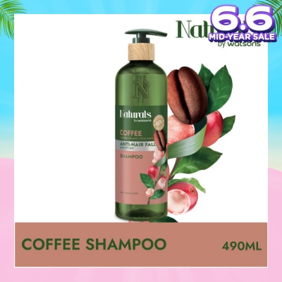 NATURALS BY WATSONS Coffee + Peptide Anti-Hair Fall Shampoo (For Thin & Fragile Hair) 490ml