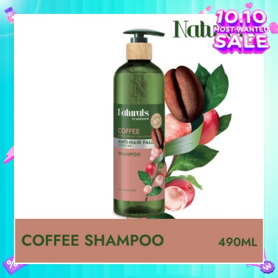 NATURALS BY WATSONS Coffee + Peptide Anti-Hair Fall Shampoo (For Thin & Fragile Hair) 490ml