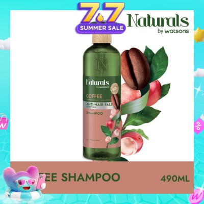 NATURALS BY WATSONS - Coffee + Peptide Anti-Hair Fall Shampoo (For Thin & Fragile Hair) 490ml