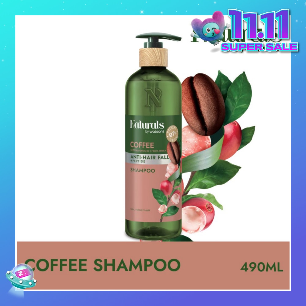 Coffee + Peptide Anti-Hair Fall Shampoo (For Thin & Fragile Hair) 490ml
