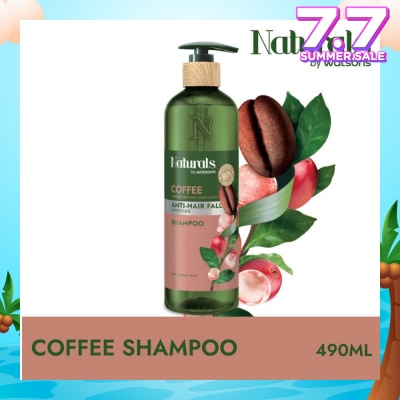 NATURALS BY WATSONS Coffee + Peptide Anti-Hair Fall Shampoo (For Thin & Fragile Hair) 490ml