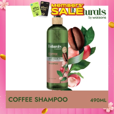 NATURALS BY WATSONS Coffee + Peptide Anti-Hair Fall Shampoo (For Thin & Fragile Hair) 490ml