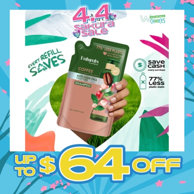 NATURALS BY WATSONS - Coffee + Peptide Anti-hair Fall Shampoo Refill Pack 450ml