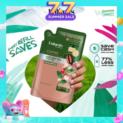 NATURALS BY WATSONS - Coffee + Peptide Anti-hair Fall Shampoo Refill Pack 450ml