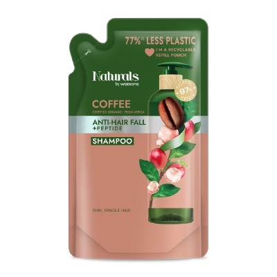 NATURALS BY WATSONS Coffee + Peptide Anti-hair Fall Shampoo Refill Pack 450ml