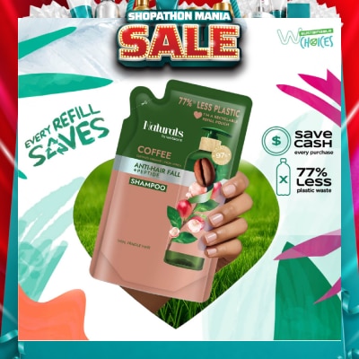 NATURALS BY WATSONS - Coffee + Peptide Anti-hair Fall Shampoo Refill Pack 450ml